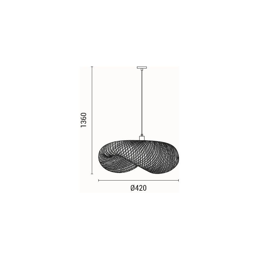 Candeeiro suspenso 1xE27/40W/230V bambu