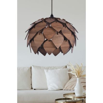 Candeeiro suspenso 1xE27/40W/230V castanho