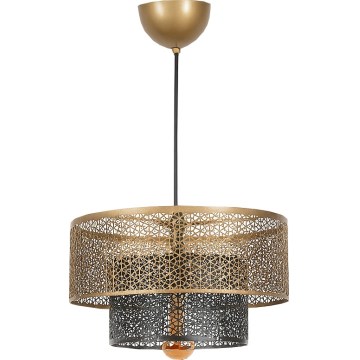 Candeeiro suspenso 1xE27/40W/230V dourado/preto