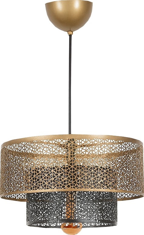 Candeeiro suspenso 1xE27/40W/230V dourado/preto