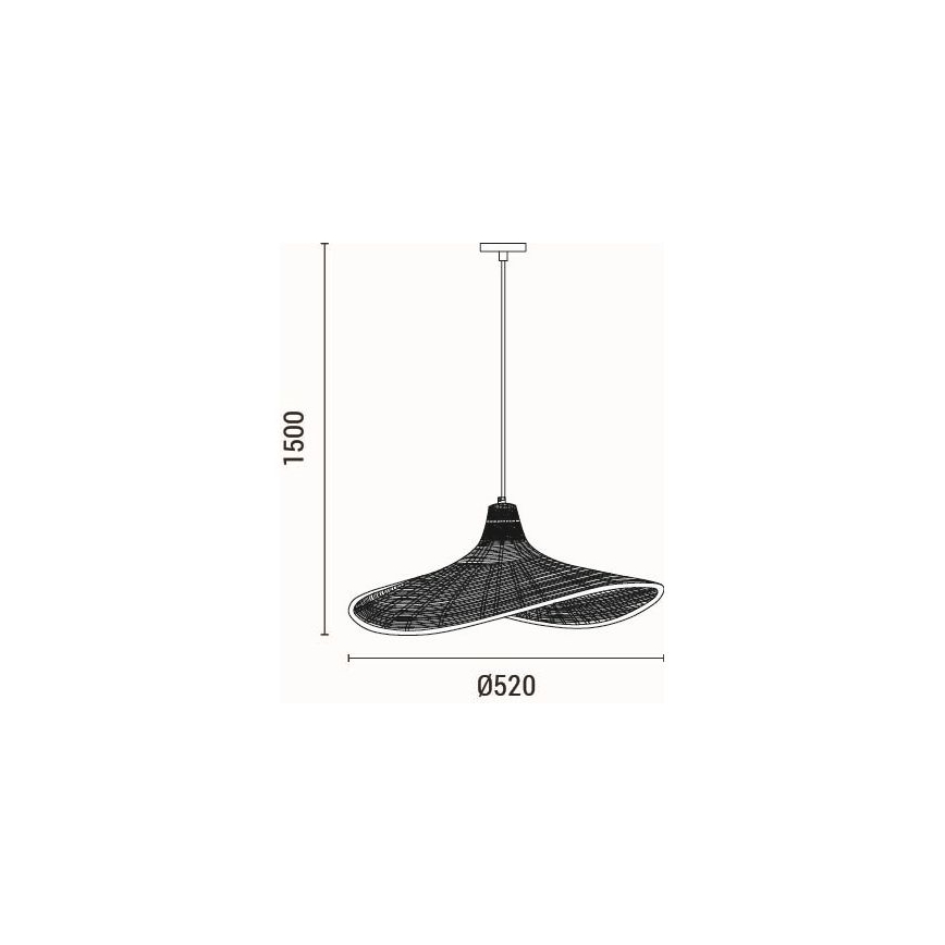 Candeeiro suspenso 1xE27/40W/230V