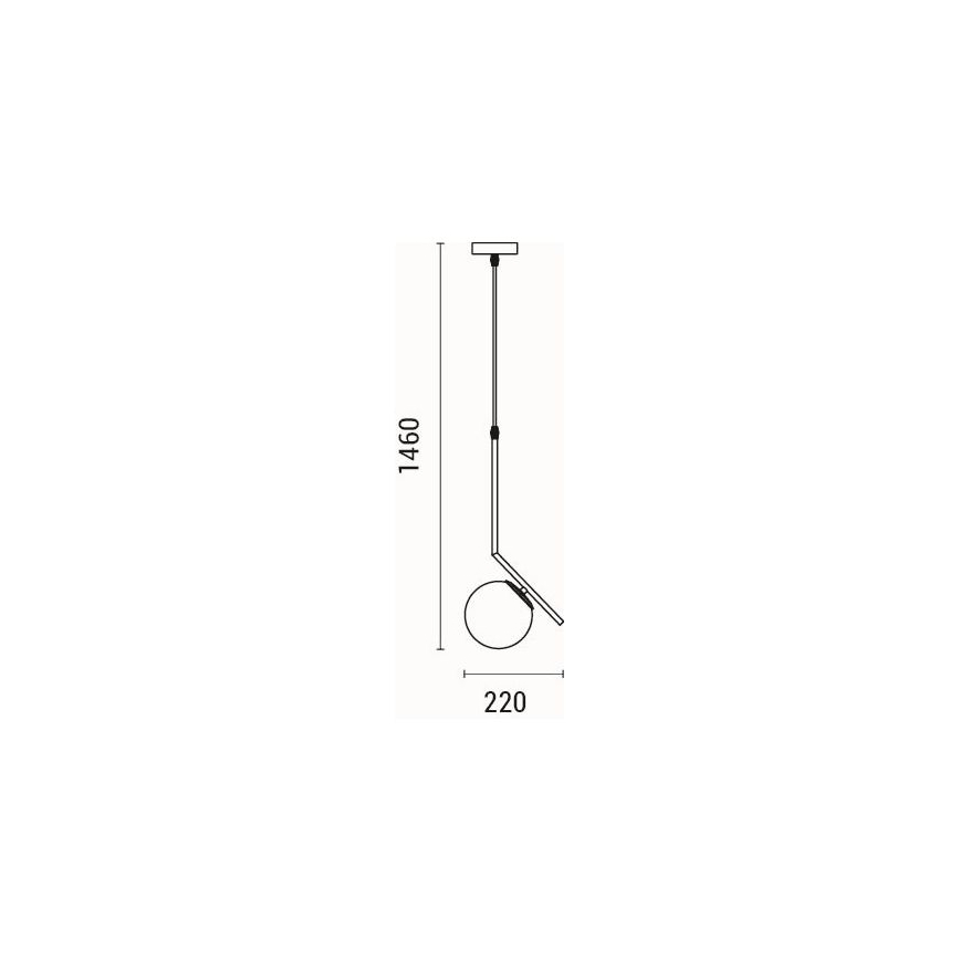 Candeeiro suspenso 1xE27/40W/230V latão