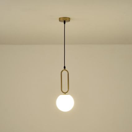 Candeeiro suspenso 1xE27/40W/230V latão
