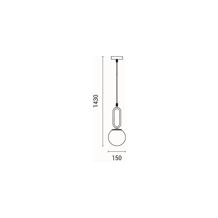 Candeeiro suspenso 1xE27/40W/230V latão