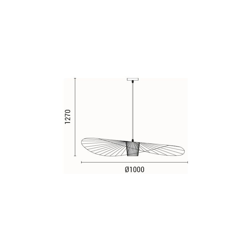 Candeeiro suspenso 1xE27/40W/230V preto