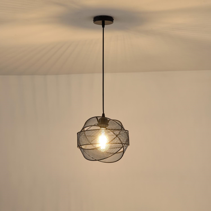 Candeeiro suspenso 1xE27/40W/230V preto