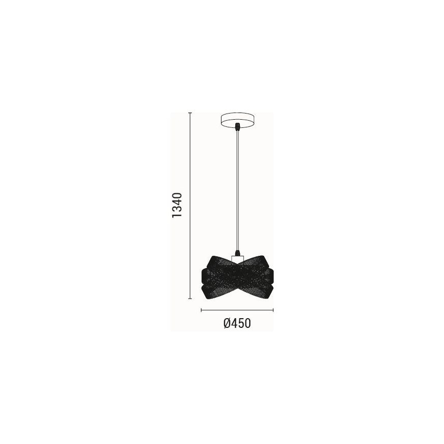 Candeeiro suspenso 1xE27/40W/230V preto