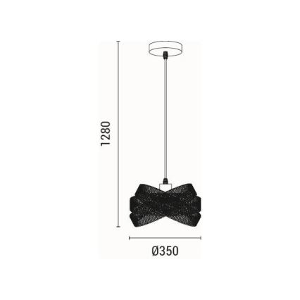 Candeeiro suspenso 1xE27/40W/230V preto