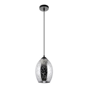 Candeeiro suspenso 1xE27/60W/230V diâmetro 16 cm preto