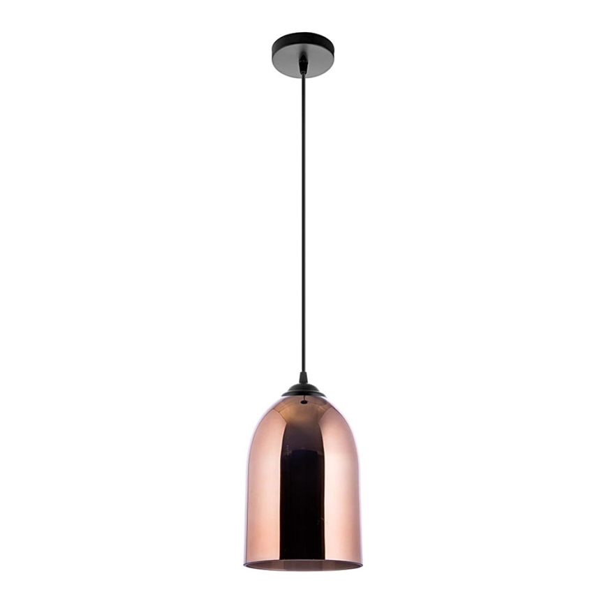 Candeeiro suspenso 1xE27/60W/230V diâmetro 17 cm cobre