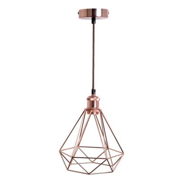 Candeeiro suspenso 1xE27/60W/230V diâmetro 22 cm cobre