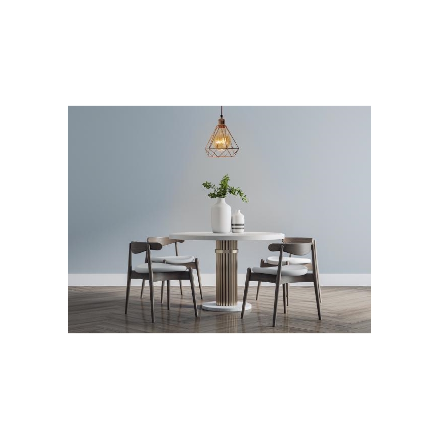 Candeeiro suspenso 1xE27/60W/230V diâmetro 22 cm cobre