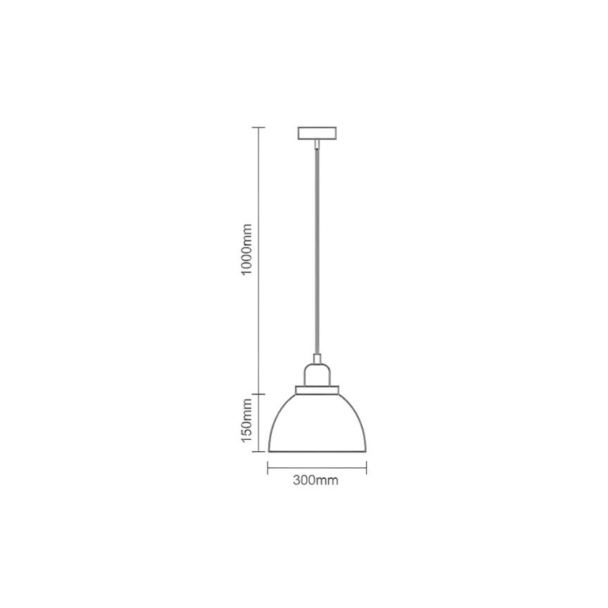Candeeiro suspenso 1xE27/60W/230V diâmetro 30 cm