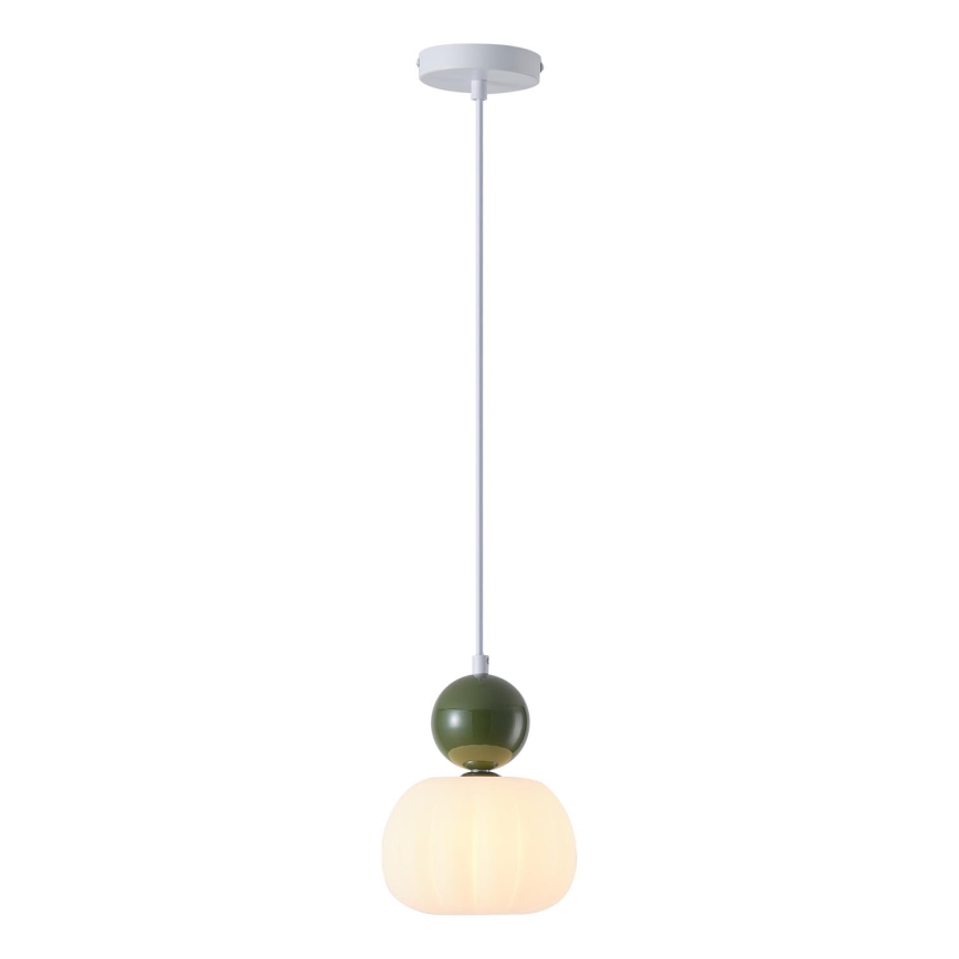 Candeeiro suspenso 1xG9/7W/230V branco/verde