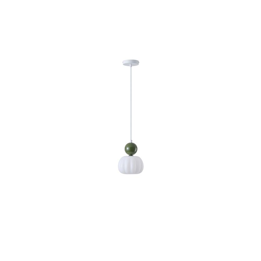 Candeeiro suspenso 1xG9/7W/230V branco/verde