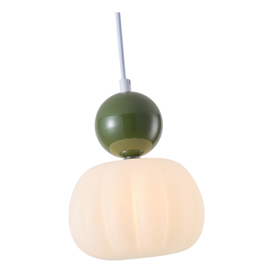 Candeeiro suspenso 1xG9/7W/230V branco/verde