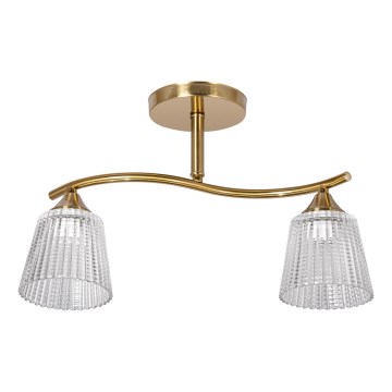 Candeeiro suspenso 2xE14/60W/230V dourado