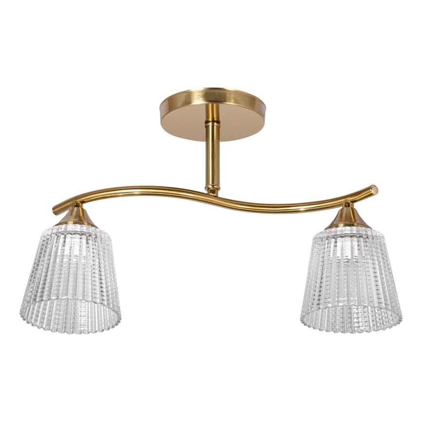 Candeeiro suspenso 2xE14/60W/230V dourado