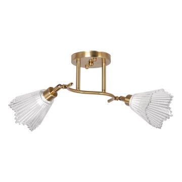 Candeeiro suspenso 2xE14/60W/230V dourado