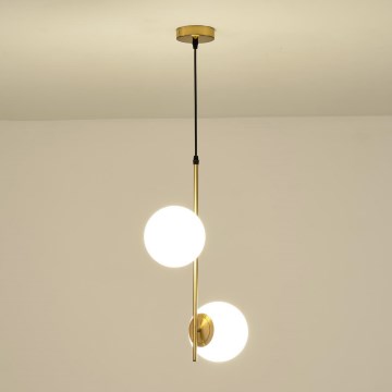 Candeeiro suspenso 2xE27/40W/230V latão