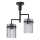 Candeeiro suspenso 2xE27/60W/230V preto/fumado