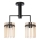 Candeeiro suspenso 2xE27/60W/230V preto/fumado