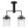 Candeeiro suspenso 2xE27/60W/230V preto/transparente