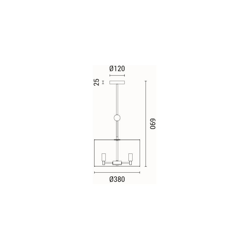 Candeeiro suspenso 3xE14/15W/230V