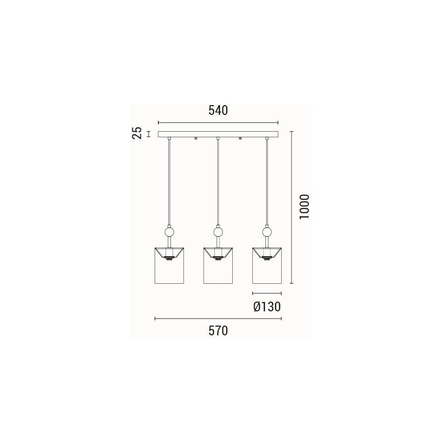 Candeeiro suspenso 3xE14/15W/230V