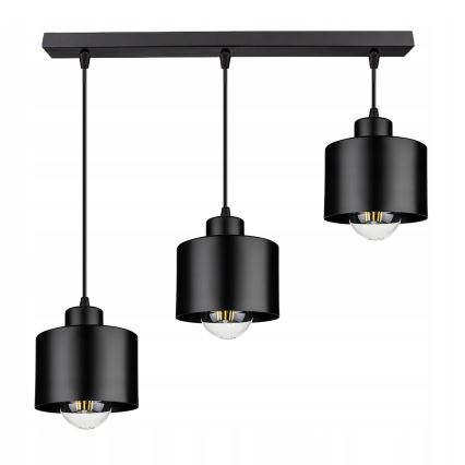 Candeeiro suspenso 3xE27/35W/230V preto