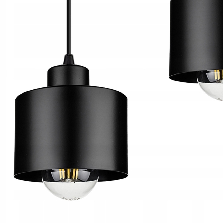 Candeeiro suspenso 3xE27/35W/230V preto