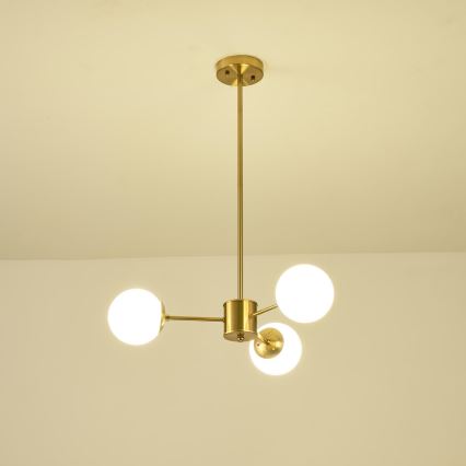 Candeeiro suspenso 3xE27/40W/230V latão