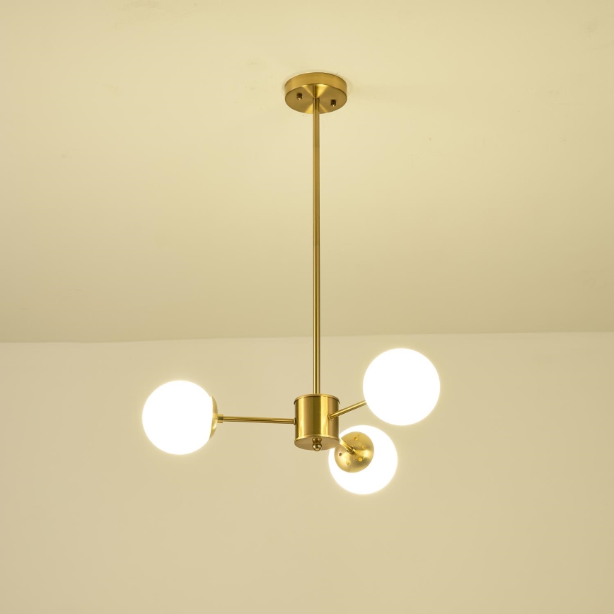 Candeeiro suspenso 3xE27/40W/230V latão