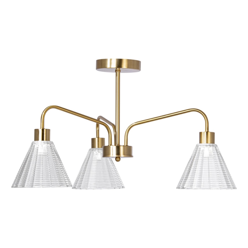 Candeeiro suspenso 3xE27/60W/230V dourado