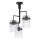 Candeeiro suspenso 3xE27/60W/230V preto/transparente