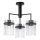 Candeeiro suspenso 3xE27/60W/230V preto/transparente
