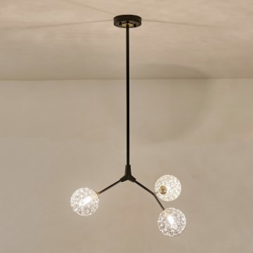 Candeeiro suspenso 3xG9/15W/230V cinzento