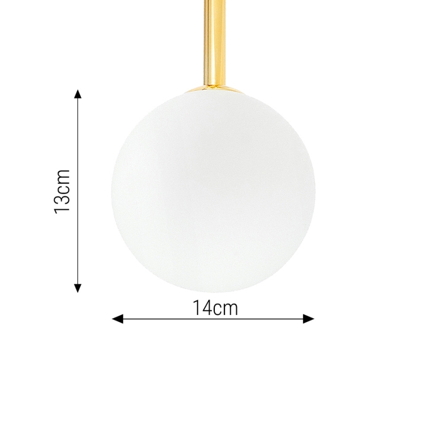 Candeeiro suspenso 4xE27/35W/230V diâmetro 70 cm dourado