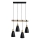 Candeeiro suspenso 4xE27/60W/230V preto