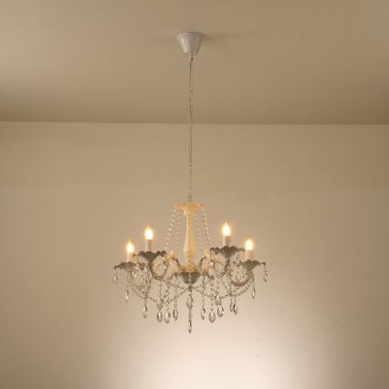 Candeeiro suspenso 5xE14/15W/230V