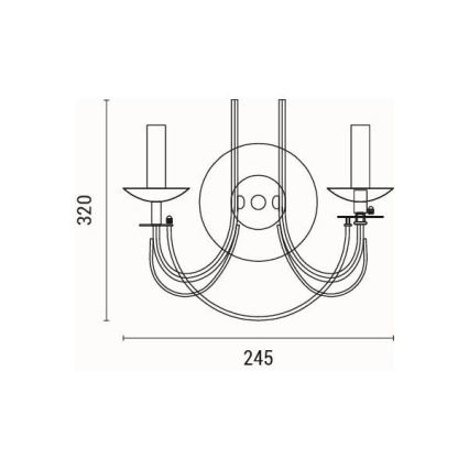 Candeeiro suspenso 5xE14/15W/230V