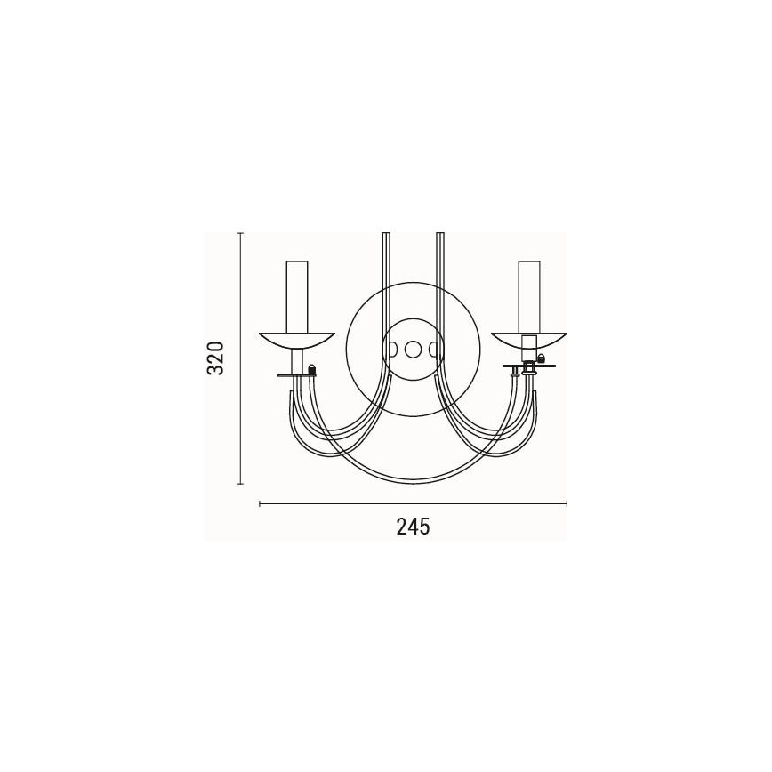 Candeeiro suspenso 5xE14/15W/230V