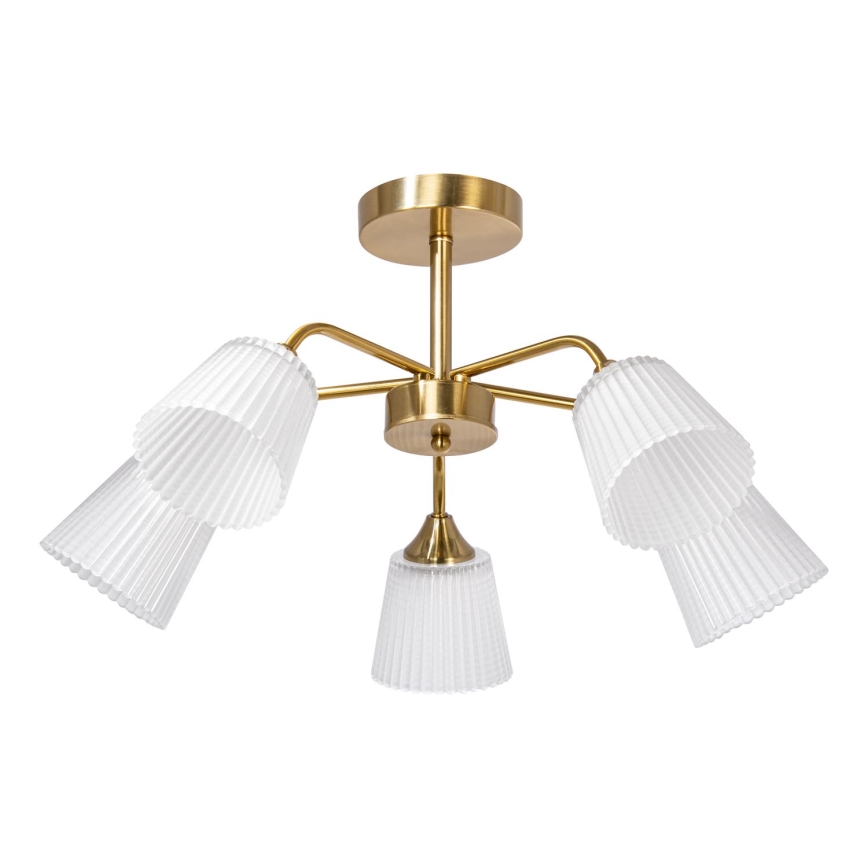 Candeeiro suspenso 5xE14/60W/230V dourado
