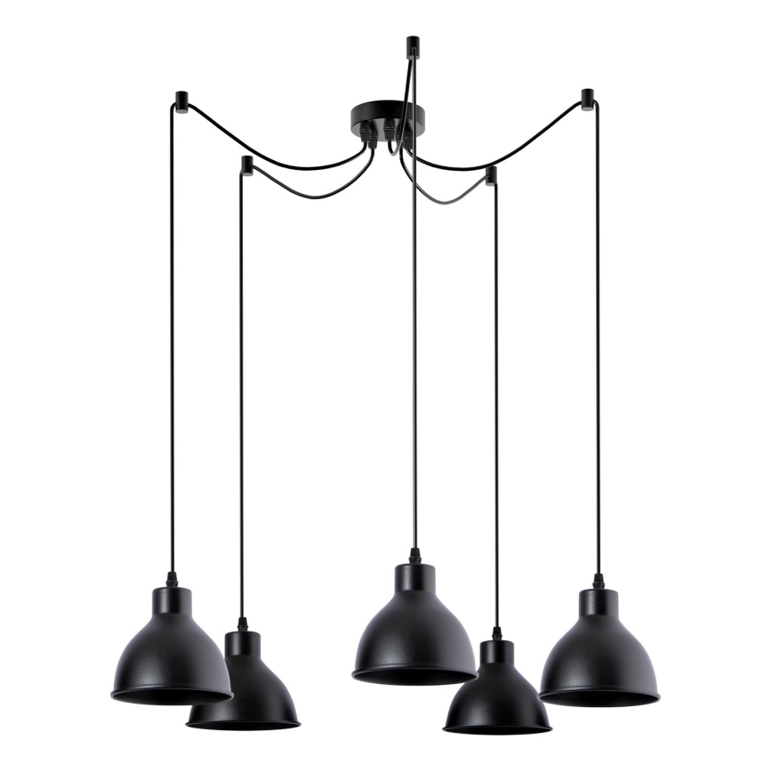 Candeeiro suspenso 5xE27/60W/230V aranha