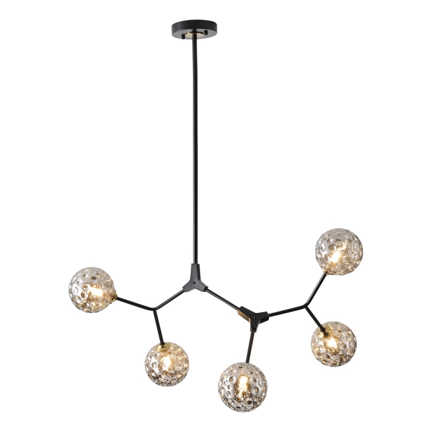 Candeeiro suspenso 5xG9/15W/230V cinzento