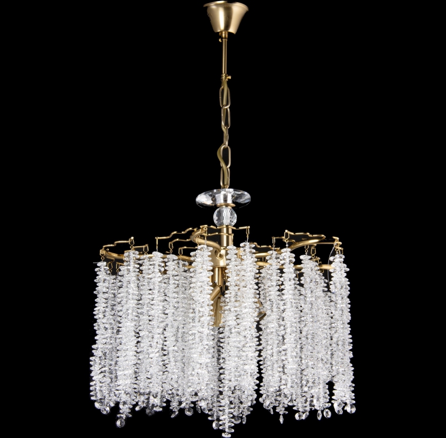 Candeeiro suspenso 6xE14/60W/230V diâmetro 46 cm dourado