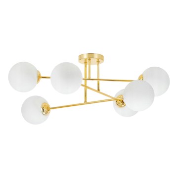 Candeeiro suspenso 6xE27/35W/230V diâmetro 80 cm dourado