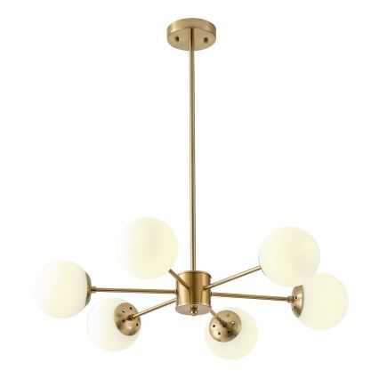 Candeeiro suspenso 6xE27/40W/230V latão