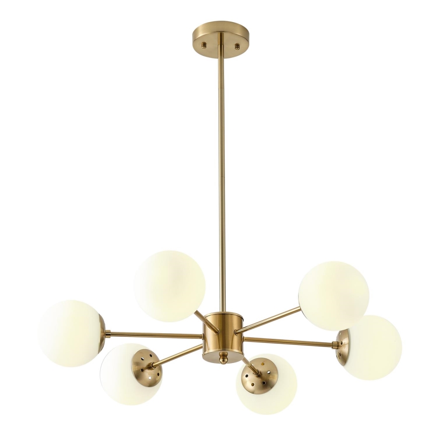 Candeeiro suspenso 6xE27/40W/230V latão