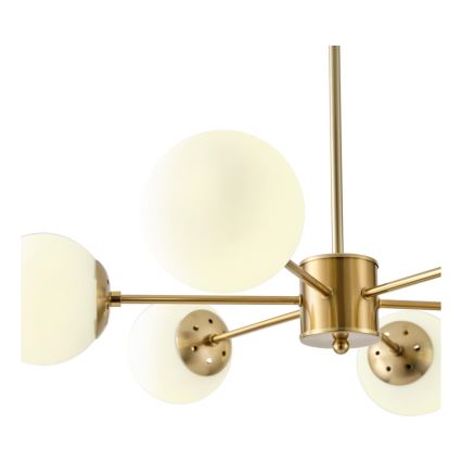 Candeeiro suspenso 6xE27/40W/230V latão